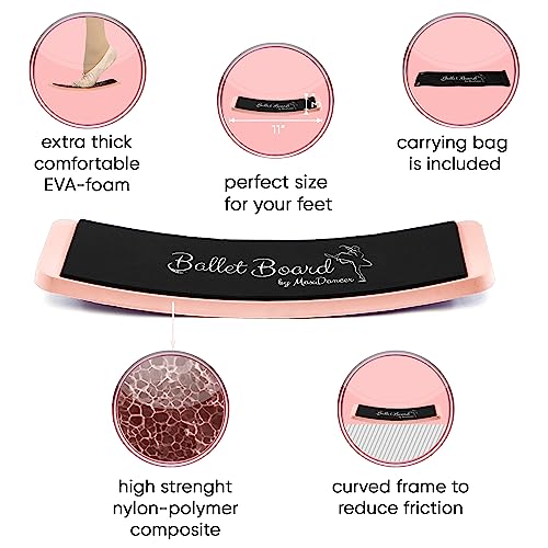 Ballet Turning Spin Board for Dance and Figure Skating. Portable Training Equipment for Dance. Make Your Turns, Pirouette and Balance Better. - color: Cream with a bag