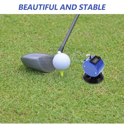 Yardwe Handheld Golf Score Counter with Base 4 Digital Plastic Metal