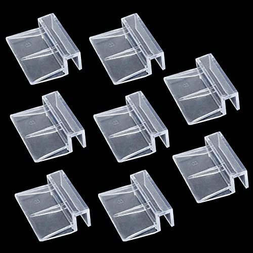 Saim 8PCS Acrylic Aquarium Cover Clip Fish Tank Glass Cover Clip Support Holder Universal Lid Clips for Rimless Aquariums (12mm)