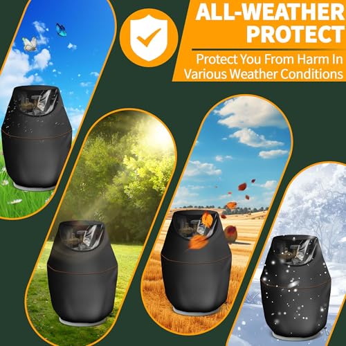 20 lb Propane Tank Cover Fits Standard Propane Tanks Waterproof,Garden 420D Oxford Fabric Propane Tank Storage Box with Windproof Drawstring,34x45cm