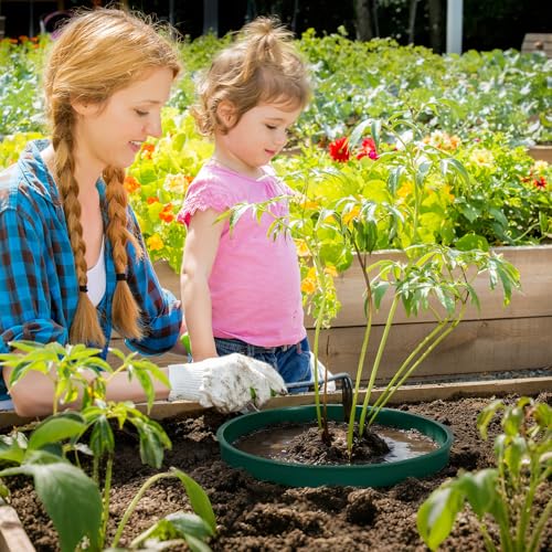 6PCS 12 Inches Plant Rings for Outdoor Plants, Plant Rings, Planting Ring, Planting Grow Rings to Separate Rock and Pest for Deep Watering Veggies Herbs and Flowers