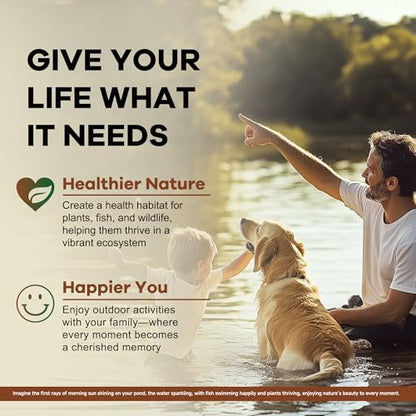 Dr.Raifya’s Muck Reducer 6 LB – Natural Pond Sludge & Odor Treatment, All-in-One Enhanced Cleaning Power in Ponds & Lakes, Beneficial Bacteria Safe for Fish, Pets & Wildlife, Treats Up to 48,000 Sq Ft