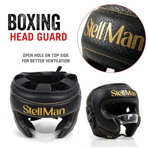 Boxing Headgear for MMA Training, Adjustable Padded Protective Helmet – Muay Thai, Kickboxing, Karate, Taekwondo & Martial Arts Sparring