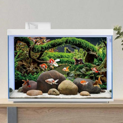 AWERT 30x12 inches Aquarium Background Branches Terrarium Background Aquatic Plant River Bed & Lake Fish Tank Background Vinyl Background