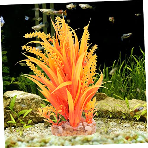 BESPORTBLE Artificial Aquarium Grass Plant Decor Lifelike Water Plant Ornament for Freshwater Saltwater Tanks Easy to Clean Look for Fish Safety