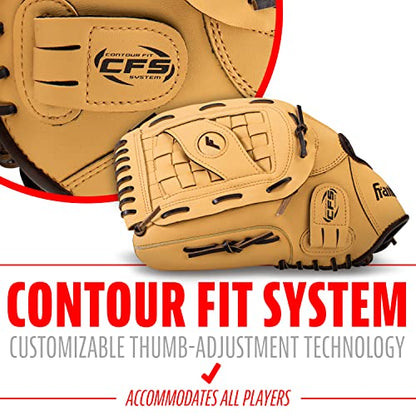 Franklin Sports Field Master Baseball Glove - color: Camel, style: 14" - Basket Web