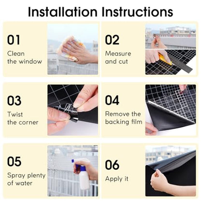 rabbitgoo Total Blackout Window Film, Sun Blocking Room Darkening Window Cling, Static Cling Heat Blocking Shade Removable Tint for Day Sleepers, Matte Black, 17.5" X 78.7" - color: Matte Black, size: 17.5" X 78.7"