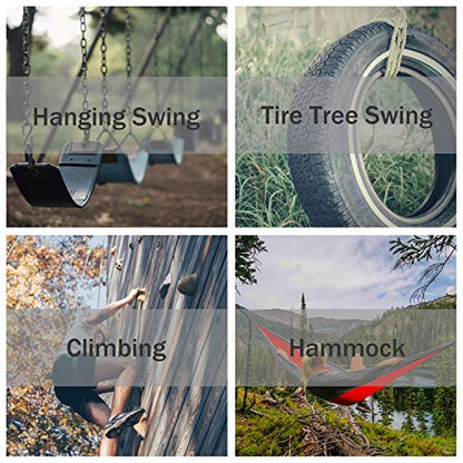 PROND Swing Swivel 35kN Safest Rotational Device, Swing Spinner, Carabiner Swivel, Climbing Rope Swivels for Children’s Web Tree Swing Setting, Aerial Dance, Hanging Hammock - color: A - Black