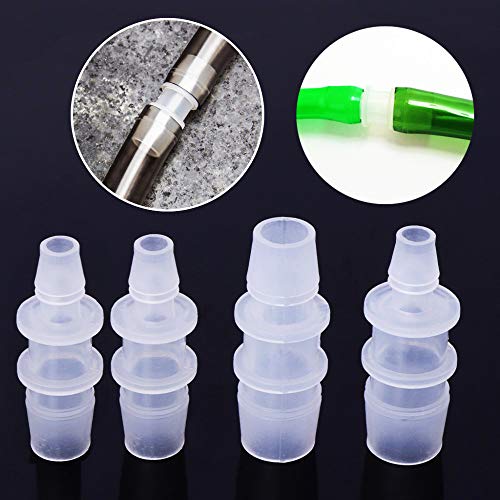 Plastic Hose Barb Reducer Pipe Fittings, 1/2" to 1/4" Hose ID Connectors Joint Splicer Mender Adapter Union Boat Water Air Aquarium O2 Fuel (Pack of 3) - size: 1/2"-1/4", style: 3