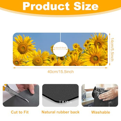 2 Pack Faucet Mat for Kitchen Sink Splash Guard Bathroom 15.5"X5.5"