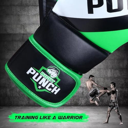 Hybrid MMA Sparring Gloves for Grappling, Kickboxing, and Open Palm Martial Arts - color: Green, size: XX-Large