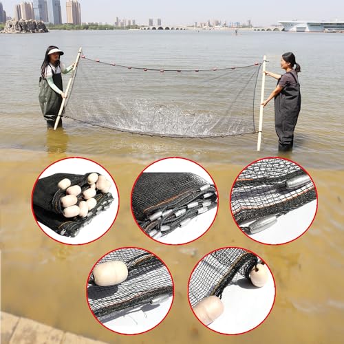Professional Seine Net | 5 to 50 ft | Ultra Strong | Maximizes Catch | Ideal for Both Commercial and Recreational Fishing - style: 4' X 12'