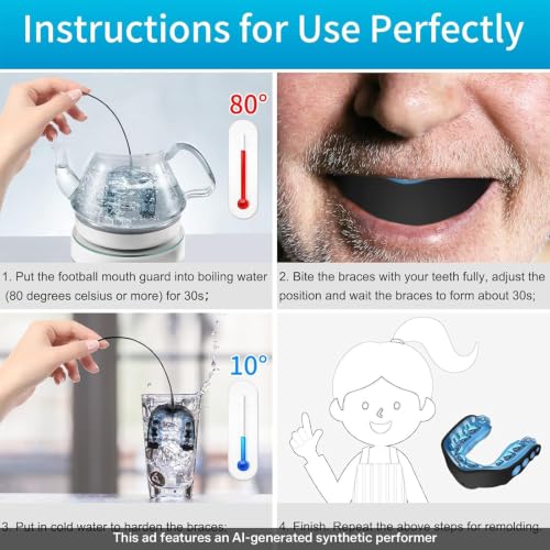 2 Pcs Sport Mouth Guards Mouthguard Gum Mouth Guard Teeth Armor Game Football Mouth Guard with Strap Sports Mouthguard for Youth Basketball Football,Boxing,Hockey, Baseball,MMA, Martial Arts (Adult)