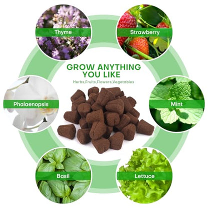 50 Pcs Grow Sponges,Replacement Plant Starter Plugs for Cuttings and Propagation,Great for Soil, Tray or Planting Pods, Promotes Herbs, Vegetables and Flowers Growth