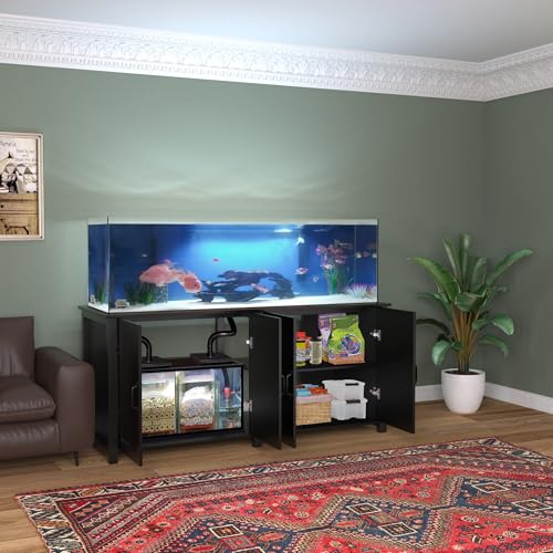 GDLF 100-150 Gallon Fish Tank Stand, 120 Gallon Tank Stand with 60"*24" Tabletop Fits 100/120/150 Volumns Aquariums,2200LBS Capacity Heavy Duty - size: 100-150 Gallon