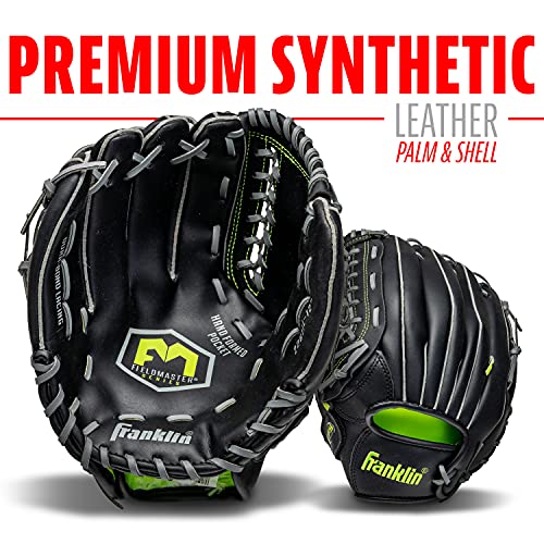 Franklin Sports Field Master Baseball Glove - color: Black, style: 12" - Trapeze Web