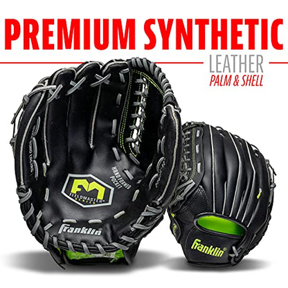 Franklin Sports Field Master Baseball Glove - color: Black, style: 12" - Trapeze Web