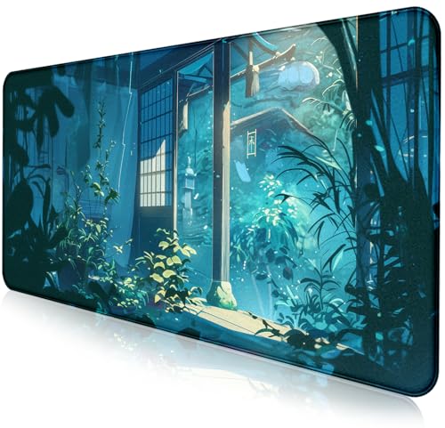 Tropical Plants XL Extended Gaming Keyboard Pad Computer Non Slip Mouse Pad | The Surface Of The Mouse Pad Is Designed With Fiber Woven Material, And The Base Is Made Of Natural Anti Slip Rubber. - color: Tropical Plants