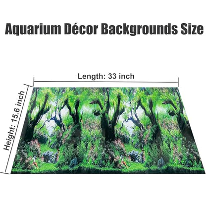 Fish Aquarium Background Poster Beach Fish Backdrop for Aquarium 10 20 Gallon Tank Wallpaper Fish Tank Background Double Sides Fish Tank Stickers