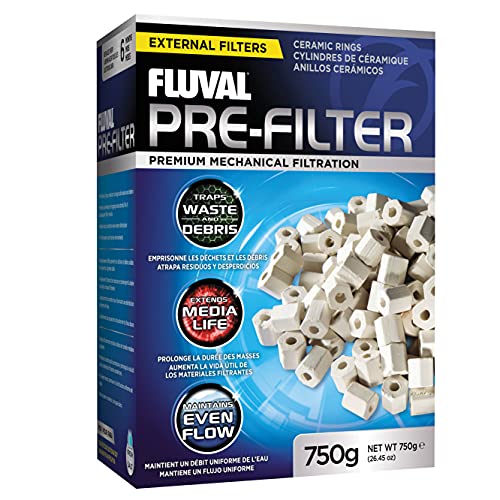 Fluval Pre-Filter Media, Mechanical Filter Media for Aquariums, Ceramic Rings, 26.45 OZ