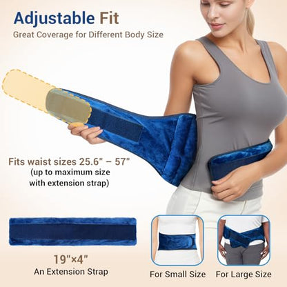 Comfytemp Microwavable Moist Heating Pad for Back and Waist Pain Relief | FSA Eligible HSA Warm Compress for Sciatica, Lower Back, Period Cramps, Hot Therapy for Women, Men, Home Office, Comfort Gift