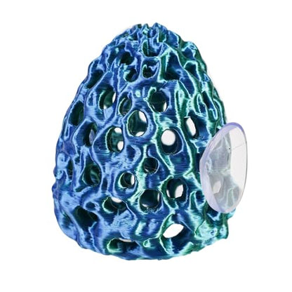 Shrimp Hides for Aquarium, Shrimp Hideout with Suction Cup, Betta Fish Tank Accessories, Aquarium Decor for Small Fish Guppy Hiding Resting (Blue)