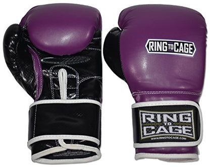 Gym Training Stand-Up Boxing Gloves - color: Purple/Black, size: Regular weighs 12oz