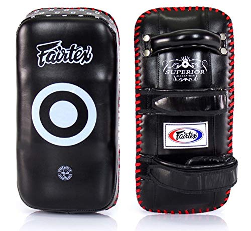 Fairtex KPLS2 Muay Thai Kick Pads, Genuine Leather Curved Boxing Shield