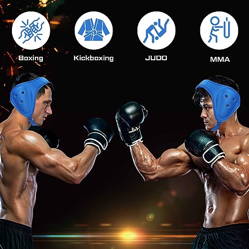 Jerify 2 Pcs Wrestling Headgear for Kid Youth, Blue - color: Blue