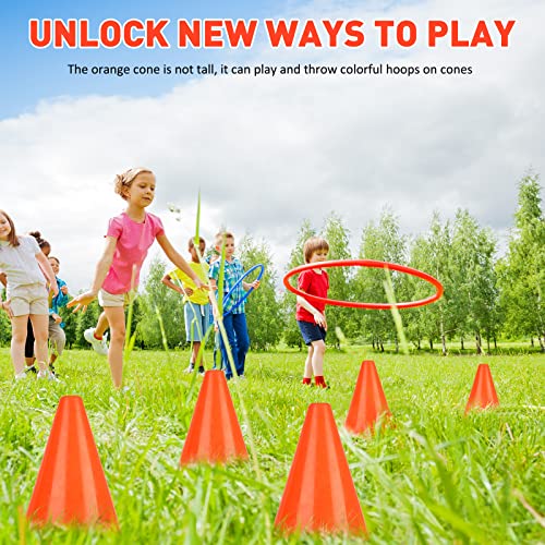 Reginary 40 Pcs Training Cones for Sports, 7 Inch - color: Orange