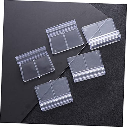 Happyyami Fish Tank Cover Support Brackets 20pcs Plastic Aquarium Bracket for 5-6mm Glass Tank Practical Aquarium Support Set