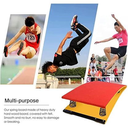 Youth Gymnastics Springboard, Hardwood Gymnastics Springboard 4 Spring Vault Springboard with Anti-Slip Felt and Foot Pads Sports Club/Martial Arts Springboard