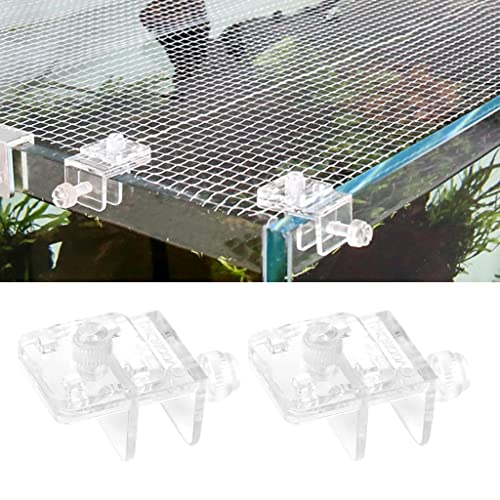 Aquarium Accessories Fish Tank Invisible Anti-Jumping Net Protective Anti-Escape Acrylic Replacement Clip Net
