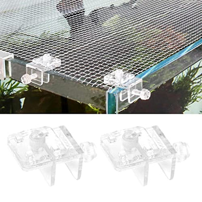 Aquarium Accessories Fish Tank Invisible Anti-Jumping Net Protective Anti-Escape Acrylic Replacement Clip Net