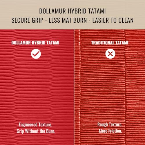 Dollamur 5'x10'x1.25" Jiu-Jitsu Mat, Tatami - color: Red