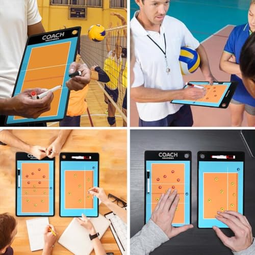 Volleyball Magnetic Tactic Board with Pen Volleyball Coaching Clipboard for Training Match Portable Volleyball Strategy Board