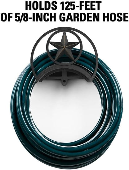 Garden Hose Holder, Decorative Hose Butler Sturdy Water Hose Rack, Durable Wall Hose Hanger, Holds 125-Feet of 5/8-Inch Hose, Hose Reel, Made of Gauge Steel (9.8) …