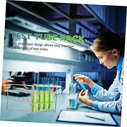 1Pc Test Tube Rack Laboratory Tube Holder with and Easy to Store and Clean for Scientific