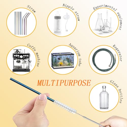 2-Pack Long Pipe Cleaners - 61" & 40" Stainless Steel Tube Cleaning Brush Set, Flexible Sunroof Drain Cleaning Tool for Sink, Refrigerator, Aquarium, Car Maintenance