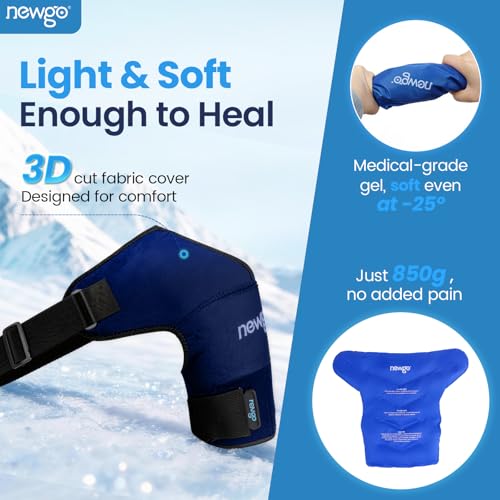 NEWGO Shoulder Ice Pack, FSA Eligible, Darck Blue, XL - style: Extra Large-Dark Blue