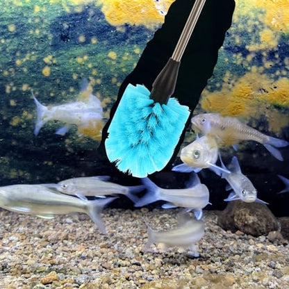 Fish Tank Cleaning Tools, Aquarium Gravel Brush, Scrubber & Glass Cleaning Kit | Professional Aquarium Accessories Set, Glass Scrubber & Brushes for Fish Tank Gravel and Daily Maintenance Cleaning
