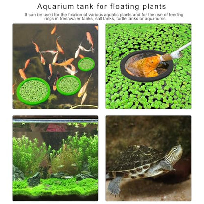 Fish Tanks Floating Plant Rings Set of 5pcs Aquarium Floating Plant Holder Plant Rings Fishtank Feeding Circles