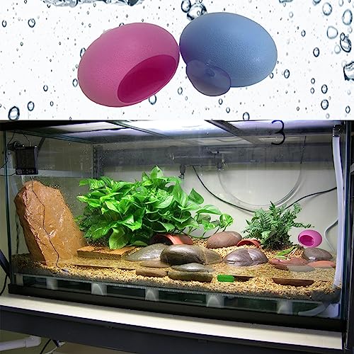2Pcs Egg Shaped Frog Habitats with Suction Cups - Cute Frog Terrarium & Dish Holder, Ideal for Tree Frogs, Toads & Tadpoles