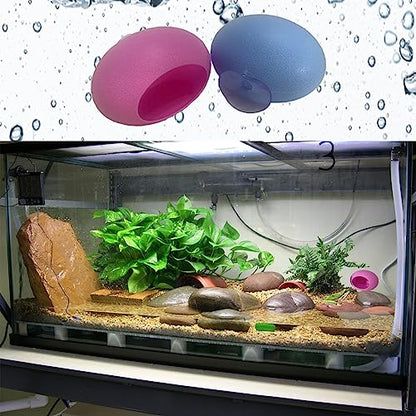 2Pcs Egg Shaped Frog Habitats with Suction Cups - Cute Frog Terrarium & Dish Holder, Ideal for Tree Frogs, Toads & Tadpoles