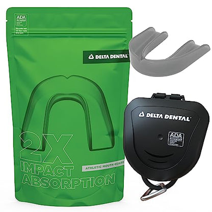 Mouth Guard, ADA Accepted, 1-Pack Plus Case, Youth Grey - color: Grey, size: Youth