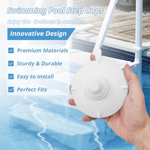 Pool Step Suction Cups, Step Cups Replacement for Innovaplas Above Ground Swimming Pool Steps (8 Pack) - size: 8 Packs