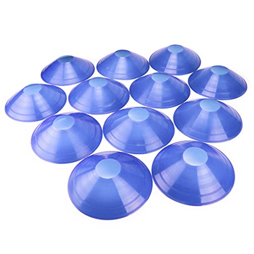 Crown Sporting Goods Set of 12 Soft Plastic Field Disc Cones - color: Blue