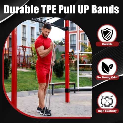 5-Level Resistance Bands for Working Out, Pull Up Assistance Bands - color: 5PCS-Gray Gradient(03)
