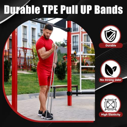 5-Level Resistance Bands for Working Out, Pull Up Assistance Bands - color: 5PCS-Gray Gradient(03)