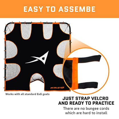 ACELETIQS Hurl Lacrosse Goal Target | Lacrosse Gifts for Boys and Girls | Fits Standard 6x6 Goal [Carry Bag Included], Black